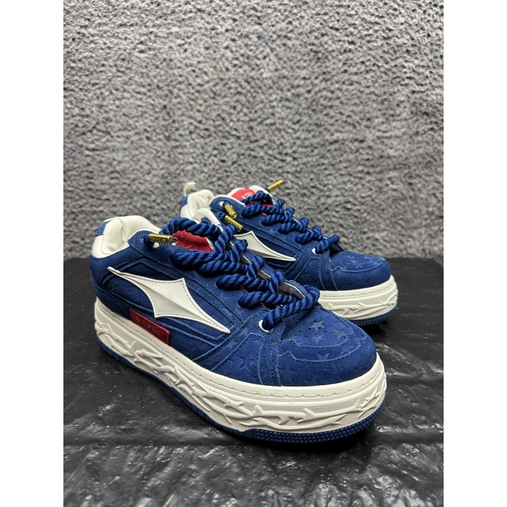 Kizo Kicks Olympic Diamonds Chunky Platform Sneakers Blue Mens Size 7.5 US